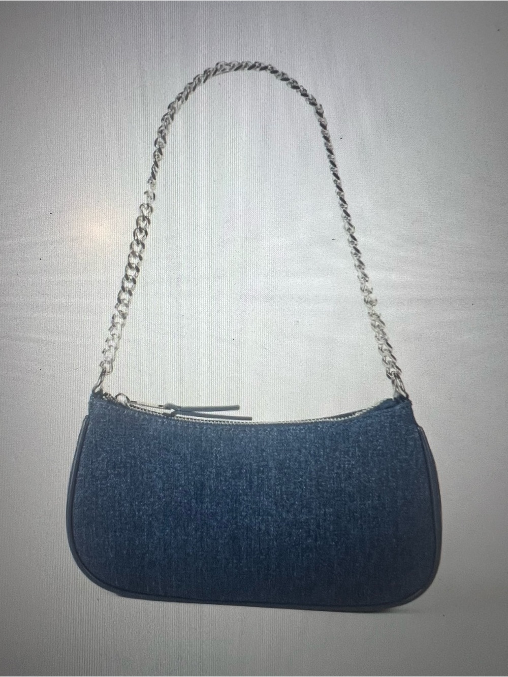Denim Chain-Handle Shoulder Bag-NWT
